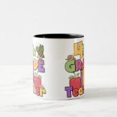 Wanzen und Apfel-4. Grad-Lehrer Zweifarbige Tasse (Mittel)