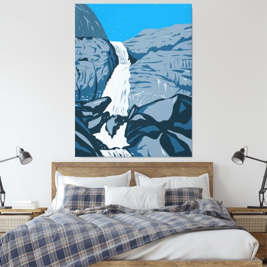 Wapama Falls Leinwanddruck (Insitu (Schlafzimmer))