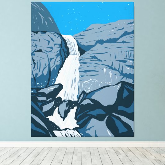 Wapama Falls Leinwanddruck (Insitu (Holzboden))