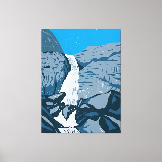 Wapama Falls Leinwanddruck (Vorderseite)