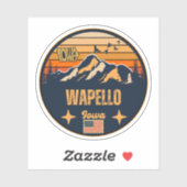 Wapello, Iowa Aufkleber (Blatt)