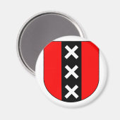Wapen Amsterdam, Niederlande Magnet (Vorderseite/Rückseite)