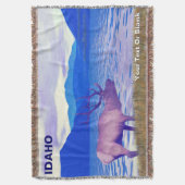 Wapiti (Elch) am See Decke (Vorderseite Vertikal)