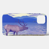 Wapiti (Elk) am See Case-Mate iPhone Hülle (Rückseite (Horizontal))