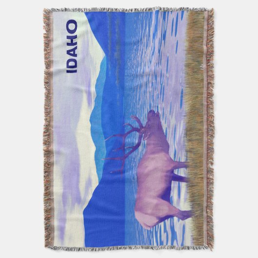 Wapiti (Elk) am See Decke (Vorderseite Vertikal)