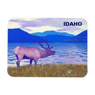 Wapiti (Elk) am See Magnet