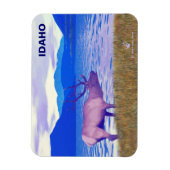 Wapiti (Elk) am See Magnet (Vertikal)