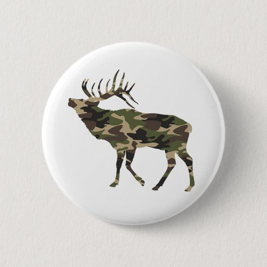 Wapiti-Hirsch-Tarnung Button (Vorderseite)