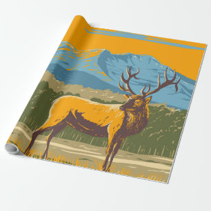 Wapiti im Rocky Mountain Nationalpark Geschenkpapier