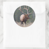 Wapiti Runder Aufkleber (Tasche)
