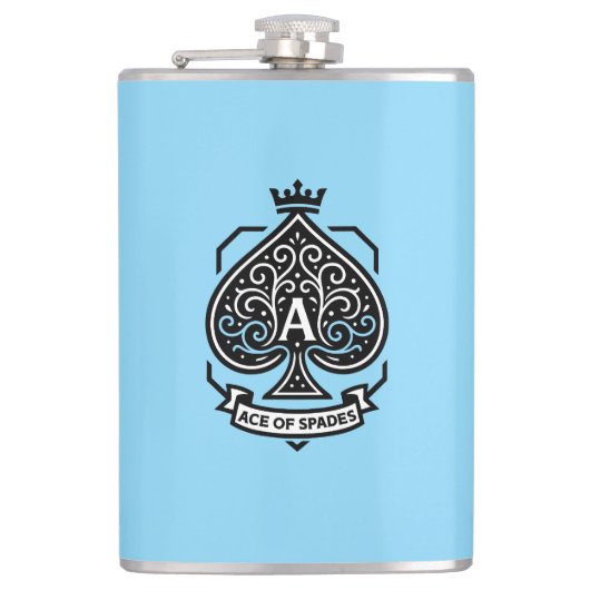 Wappen "Ace of Spades" — Kronleuchter Flachmann (Vorderseite)