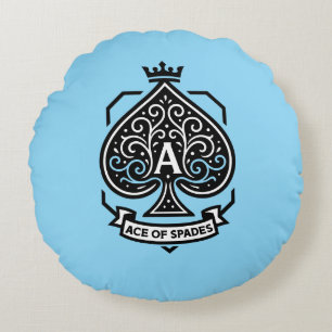 Wappen "Ace of Spades" — Kronleuchter Rundes Kissen
