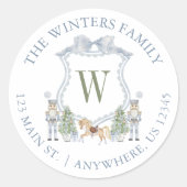 Wappen-Adresse für das Cockpit Runder Aufkleber (Vorderseite)