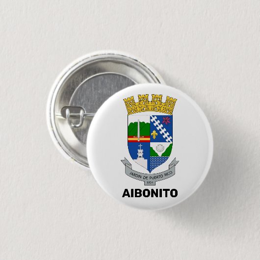 Wappen - Aibonito, Puerto Rico Button (Vorne & Hinten)