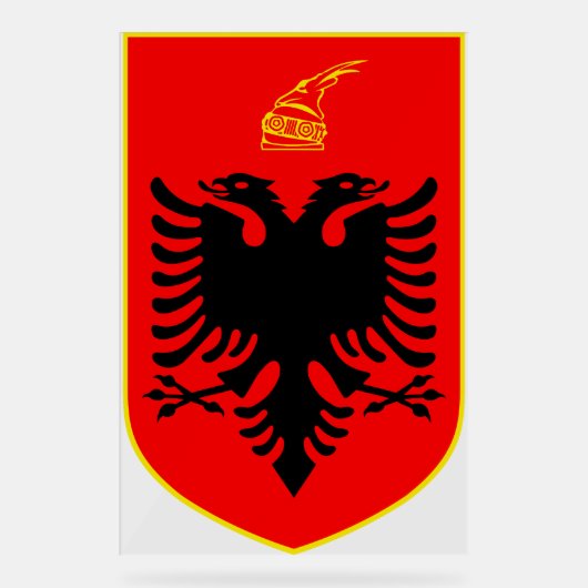Wappen Albaniens Acrylschild (Vorderseite)