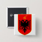 Wappen Albaniens Button (Vorne & Hinten)