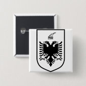 Wappen Albaniens Button (Vorne & Hinten)