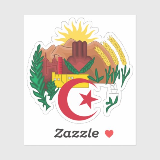 Wappen Algeriens Aufkleber (Blatt)