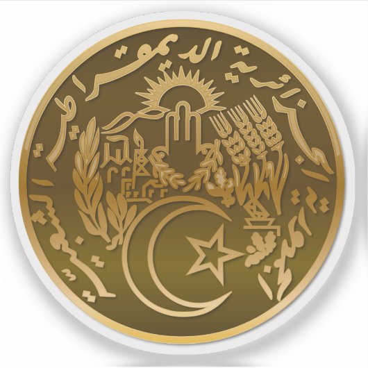 Wappen Algeriens Aufkleber (Vorderseite)