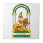 Wappen Andalusiens (Spanien) Fliese (Vorderseite)