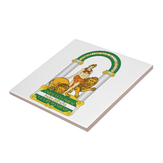 Wappen Andalusiens (Spanien) Fliese (Seite)