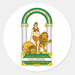 Wappen Andalusiens (Spanien) Runder Aufkleber