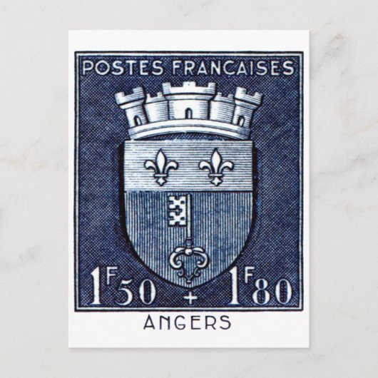 Wappen, Angers, Frankreich Postkarte (Vorderseite)