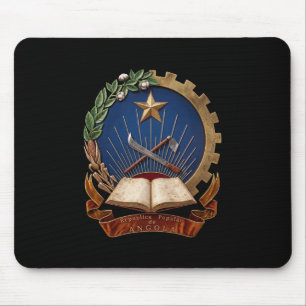 Wappen Angola Landeswappen Symbol Emblem Flagge Mousepad