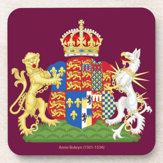 Wappen Anne Boleyn Untersetzer (Vorderseite)