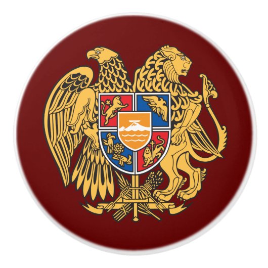 Wappen Armeniens Keramikknauf (Vorderseite)