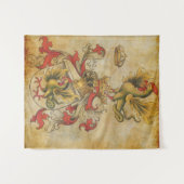 Wappen auf Pergament ver 5 Wandteppich (Vorderseite (Horizontal))