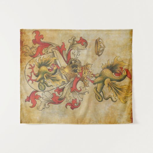 Wappen auf Pergament ver 5 Wandteppich (Vorderseite (Horizontal))