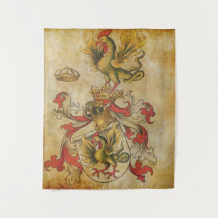 Wappen auf Pergament ver 5 Wandteppich