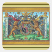 Wappen-Aufkleber Quadratischer Aufkleber (Vorderseite)
