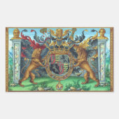 Wappen-Aufkleber Rechteckiger Aufkleber (Vorderseite)