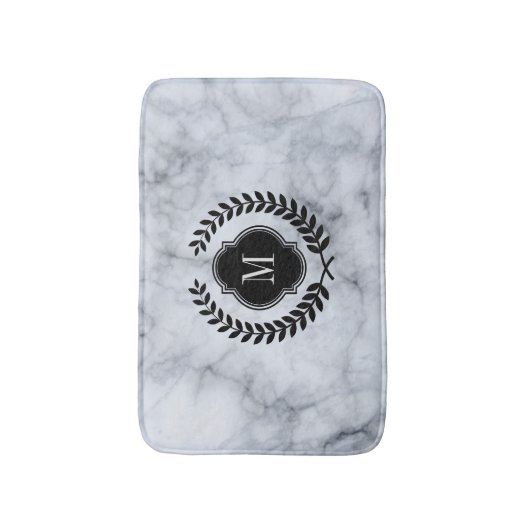 Wappen aus weißem Marmor Badematte (Vorderseite Vertikal)