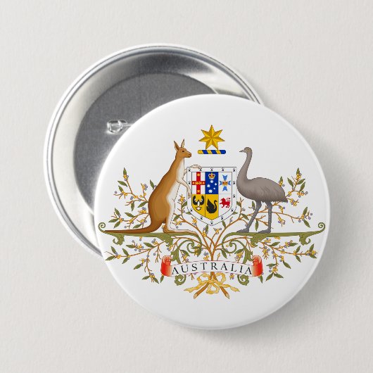 Wappen Australiens Button (Vorne & Hinten)