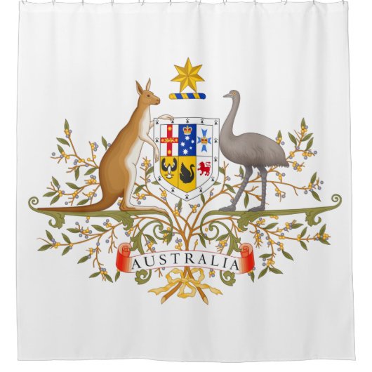 Wappen Australiens Duschvorhang (Vorderseite)