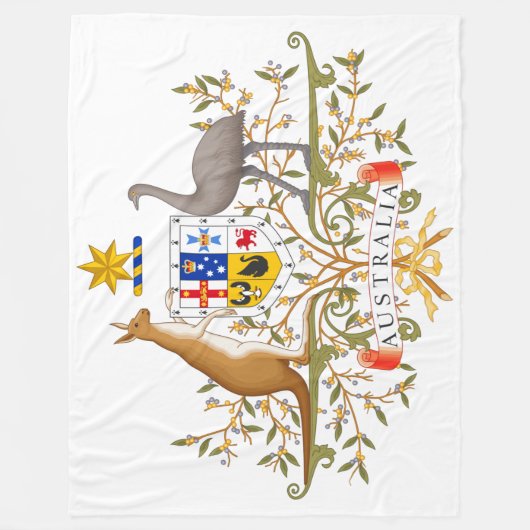 Wappen Australiens Fleecedecke (Vorderseite)