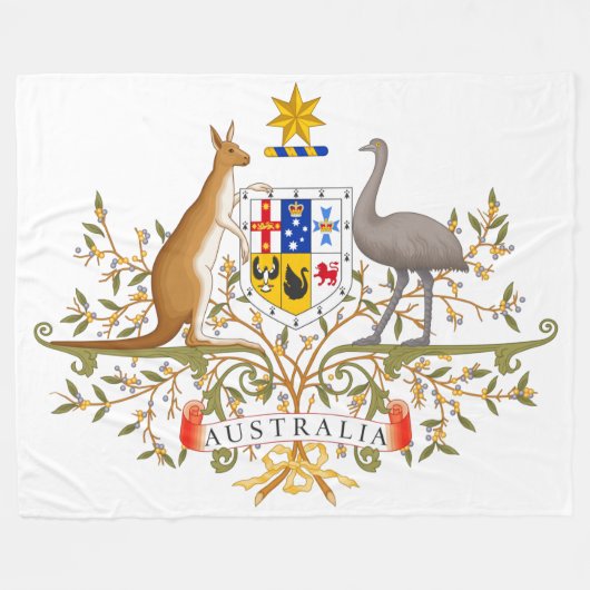 Wappen Australiens Fleecedecke (Vorderseite (Horizontal))