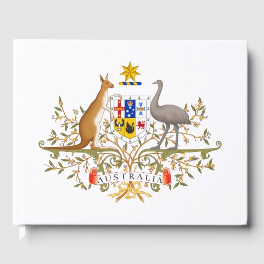 Wappen Australiens Gästebuch (Vorderseite)
