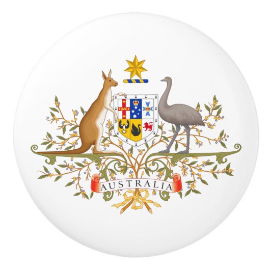 Wappen Australiens Keramikknauf (Vorderseite)