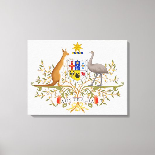 Wappen Australiens Leinwanddruck (Vorderseite)