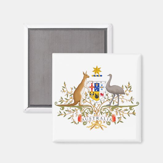 Wappen Australiens Magnet (Vorderseite/Rückseite)