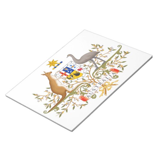 Wappen Australiens Notizblock (angewinkelt)