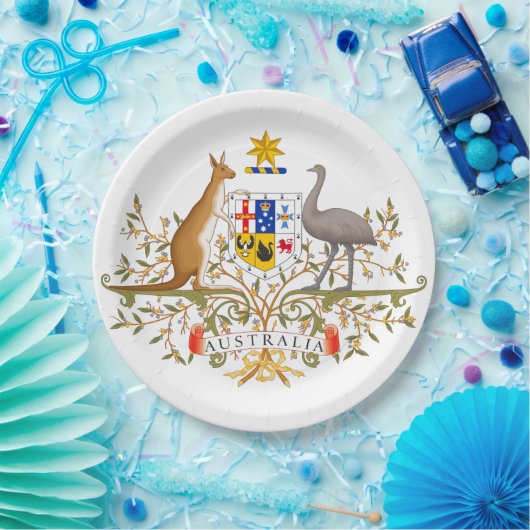Wappen Australiens Pappteller (Party)