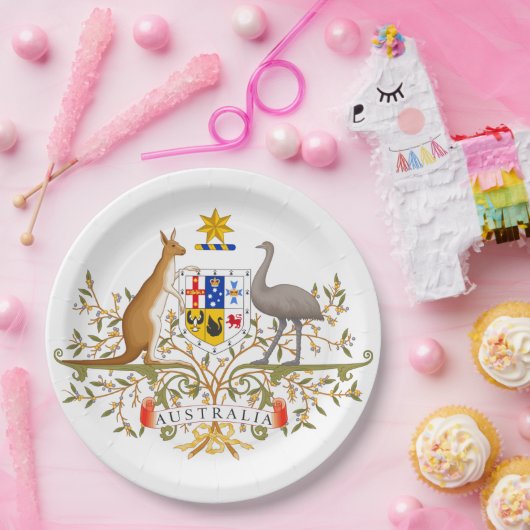 Wappen Australiens Pappteller (Party)