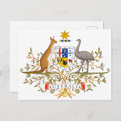 Wappen Australiens Postkarte (Vorne/Hinten)