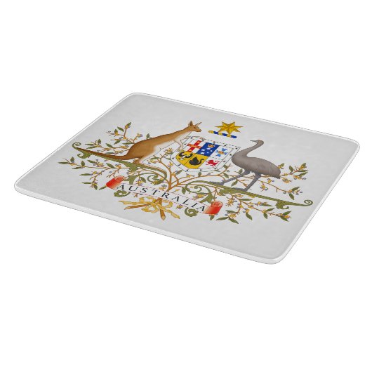 Wappen Australiens Schneidebrett (Ecke)