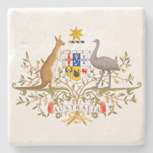 Wappen Australiens Steinuntersetzer